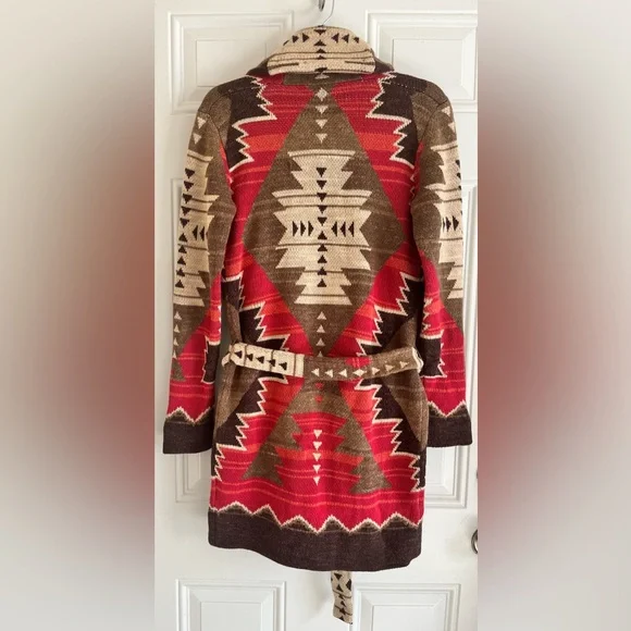 Lauren Ralph Lauren Red and Brown Patterned Cardigan - Picture 10 of 16